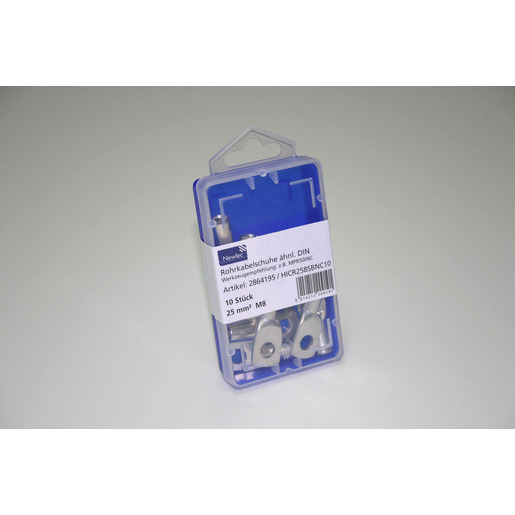 1Pk = 10 Stück Rohrkabelschuh 25 mm² M8 verzinnt