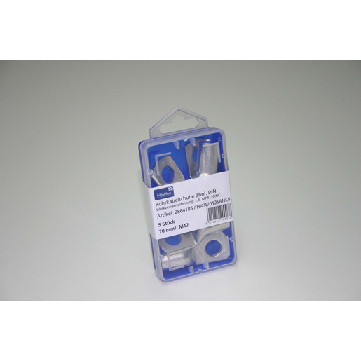 1Pk = 5 Stück Rohrkabelschuh 70 mm² M12 verzinnt