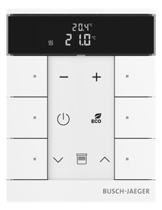 1St. Busch-Jaeger SBR-F-6.0.11-84 Busch-Tenton®, RTR, 6-fach, weiß, mit Display, für Busch-free@home® studioweiß 2CKA006220A0888