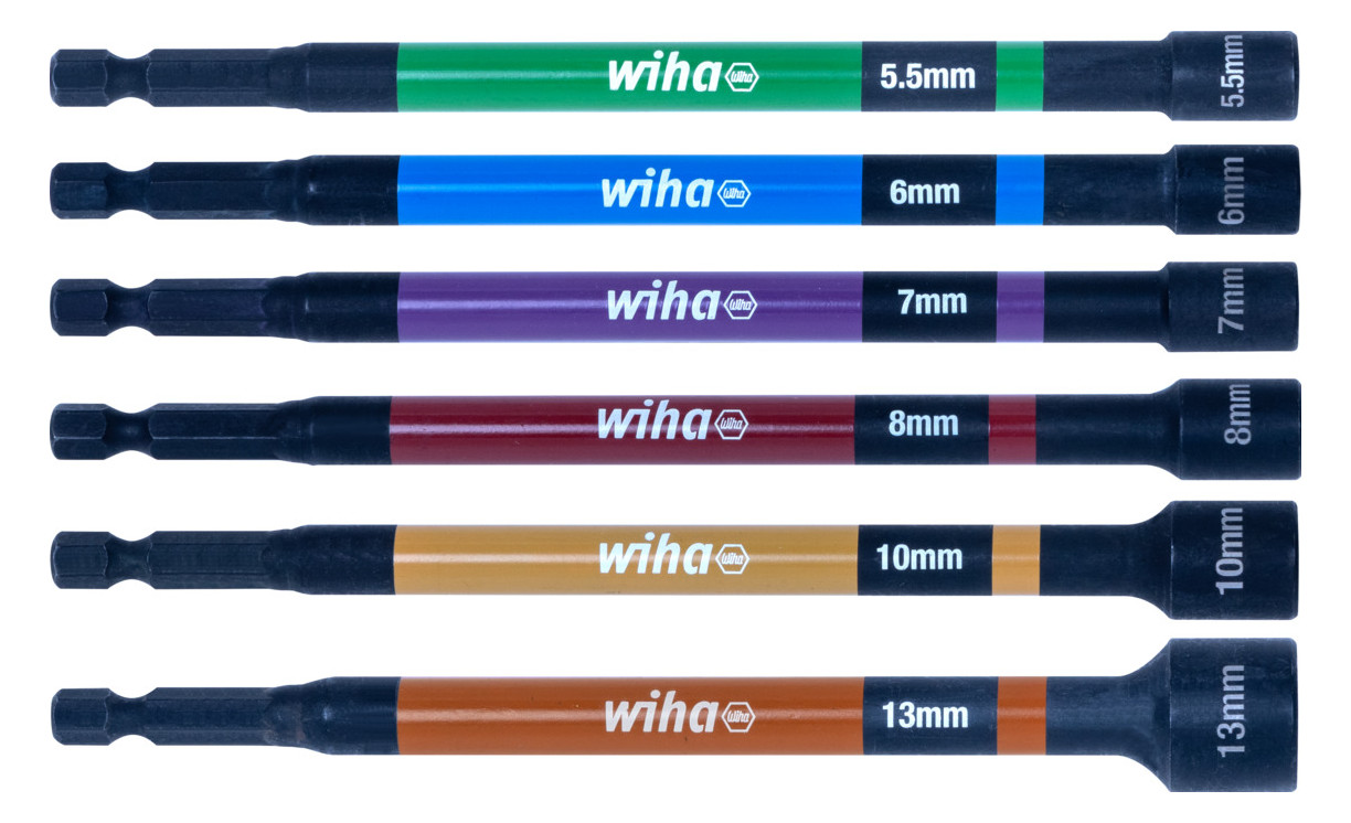 1St. Wiha 47035 Farbcodiertes Steckschlüssel Set magnetisch