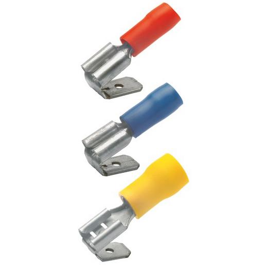 100St. Klauke 750AZ Flachsteckhülse isoliert, 6,3x0,8 mm, 4-