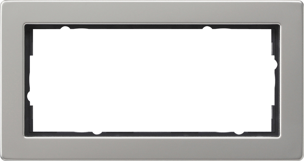 1St. Gira 100233 Rahmen 2fach o.M. E2 Edelstahl