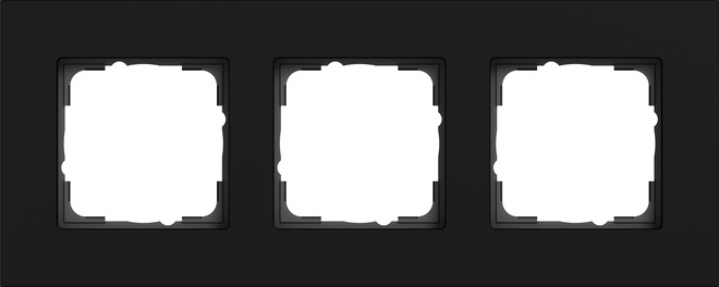 1St. Gira 0213409 Abdeckrahmen 3f Gira Esprit aluminium schwarz matt