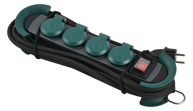 1St. Bachmann 500.200 HOOK Outdoor 4xCEE7/3 grün 4,0m CEE7/7 I