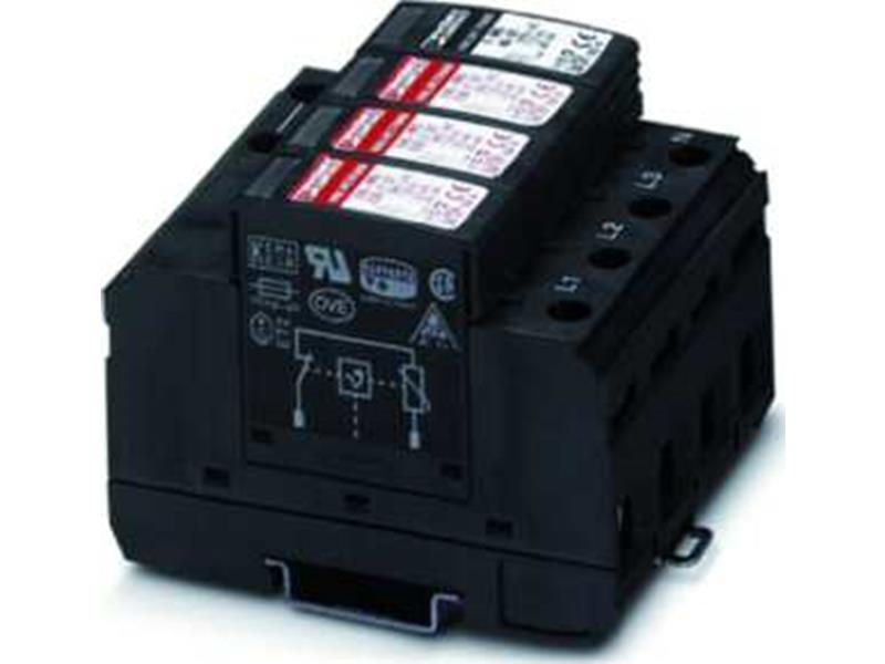 1St. Phoenix VAL-MS 230/3+1 Überspannungsableiter bestehend aus Basiselement und Schutzsteckern zur Montage auf