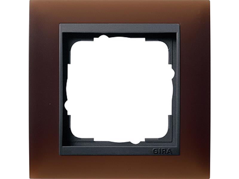 1St. Gira 021113 Rahmen 1fach für Anthrazit Gira Event Opak DunkelBraun