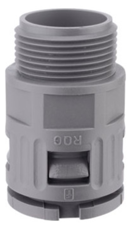 1St. Flexa Schnellverschraubung RQG-M40X1,5/AD42,5/GR Kunststoff grau AD42,5MM