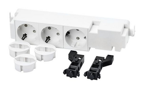 1St. F-Tronic STECKD3K Steckdose STECKD3K, für Komm.-Felder, inkl. Halterungsset 7111150