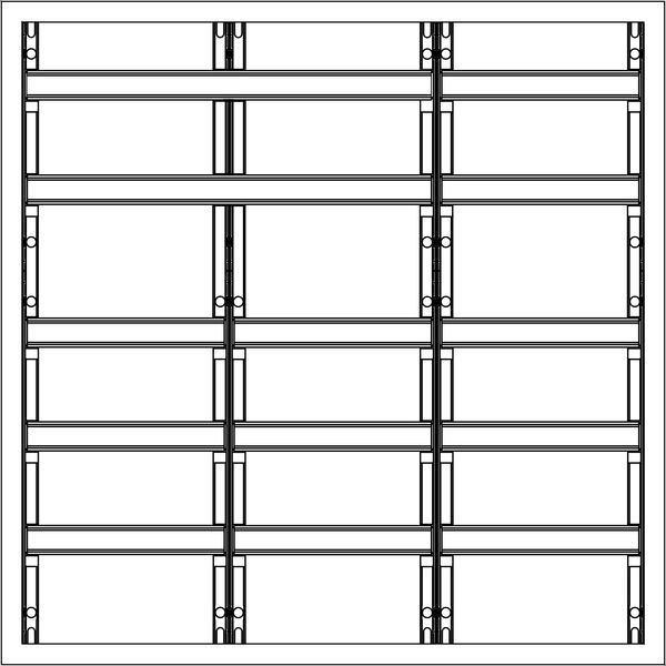 1St. F-Tronic FV3-5-RK AP Feldverteiler FV3-5-RK, 3-feldrig, 5r, Reihenklemmen, 800x800x165mm 7110707