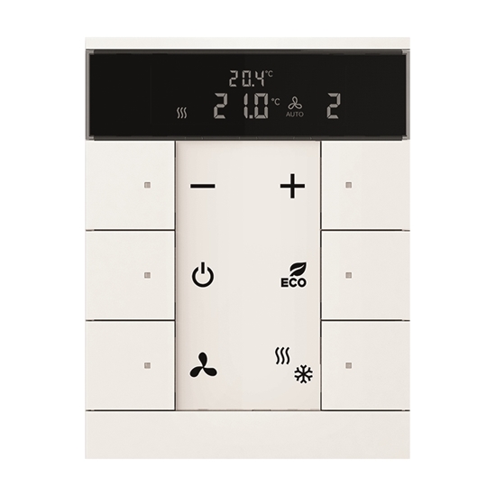 1St. Busch-Jaeger SBS/U6.0.11-84 Raumtemperaturregler Nebenstelle mit Bedienfunktion 6-fach, Busch-Tenton Busch-Installa
