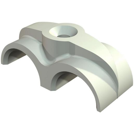 100St. OBO 3030 2 ISO-Nagelschelle f.2 Kabel 7-11mm PS lichtgrau RAL7035 2213117