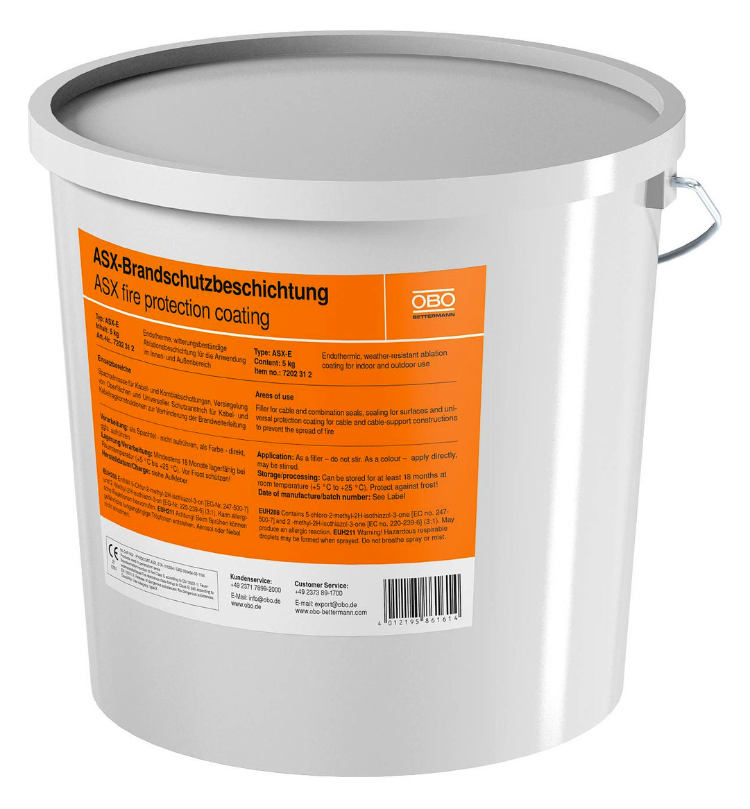 1St. OBO Bettermann ASX-E Ablationsbeschichtung im Eimer 5kg