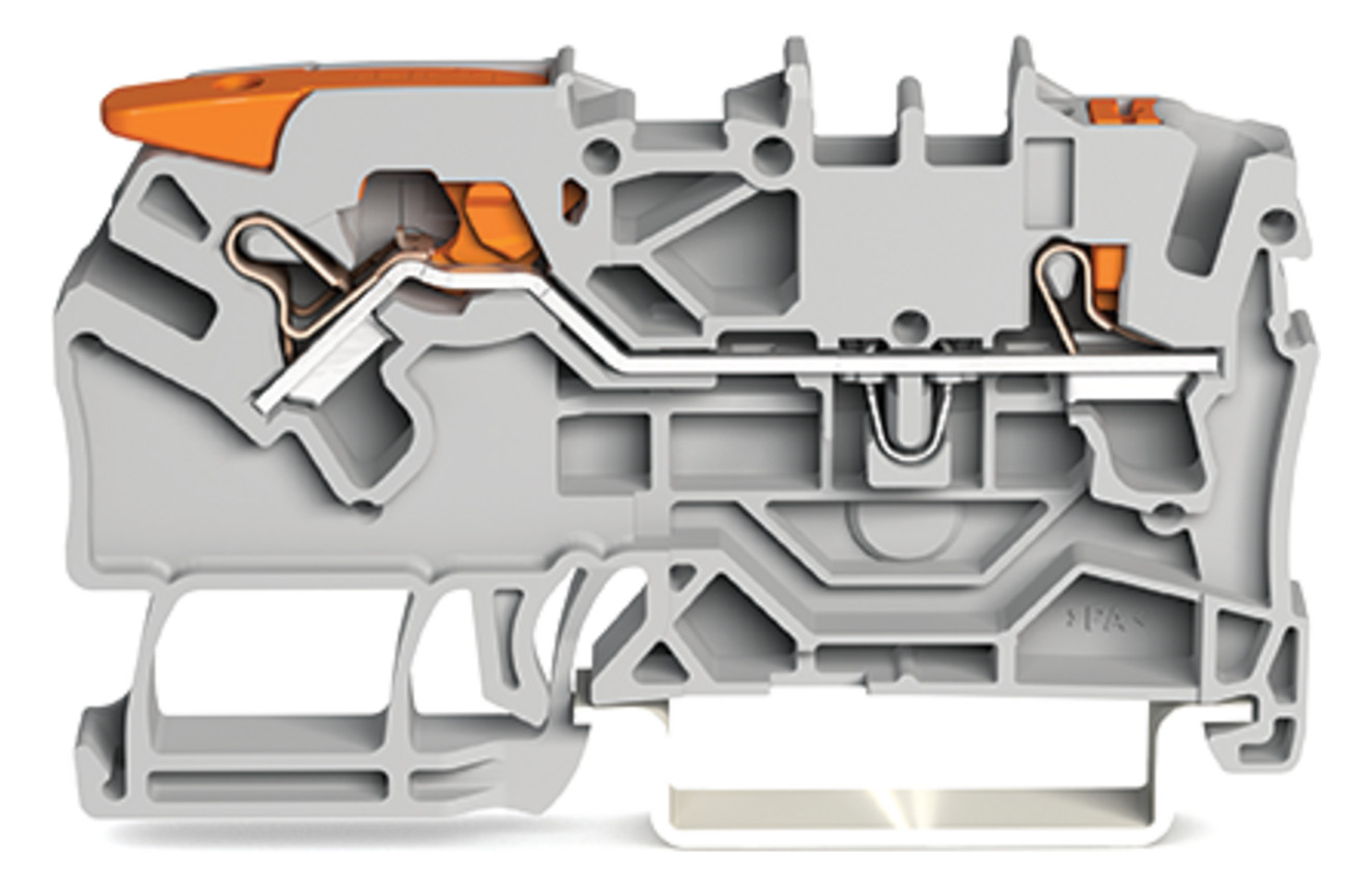 50St. Wago 2102-5201 2-Leiter-Durchgangsklemme mit Hebel