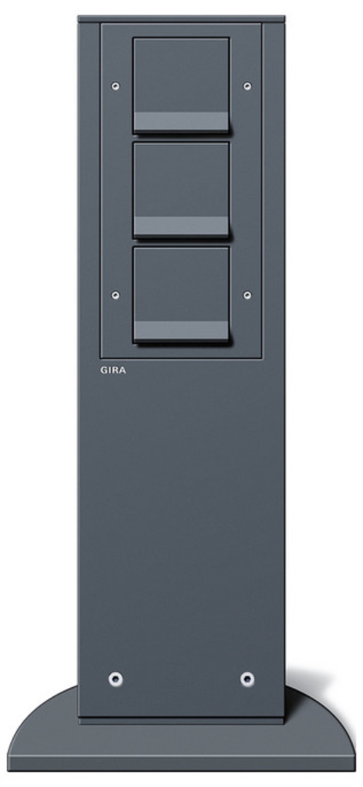 1St. Gira 134128 Einheit mit 3-fach Schuko KS Energiesäule anth