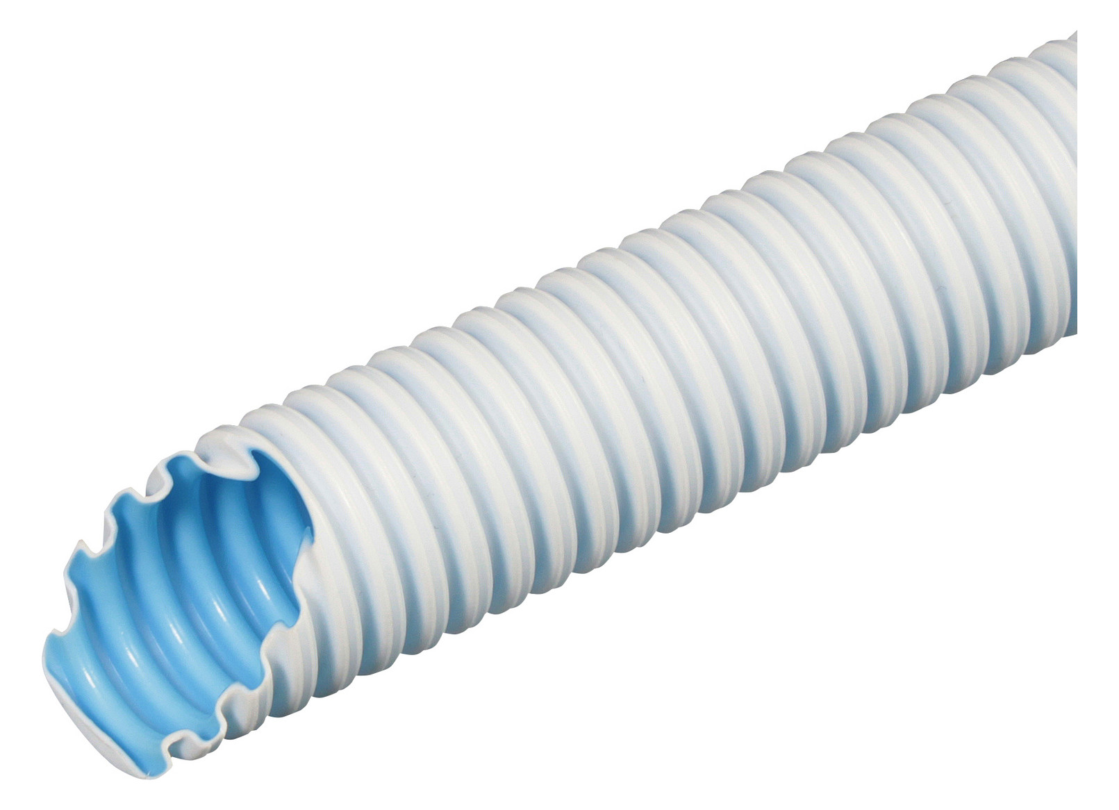 50m FRAENK.R FBY-EL-F 32 weiss Leichtes Kunststoff Wellrohr (1,36EUR/m)