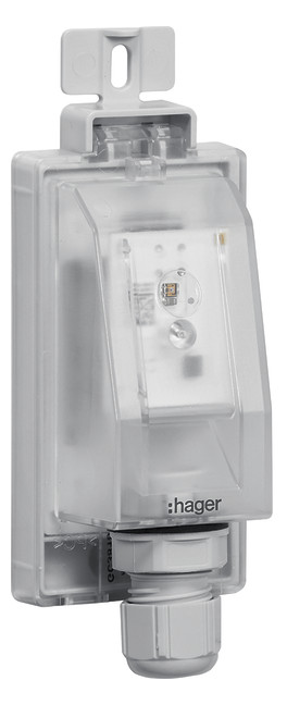 1St. Hager EEN003 Aufbaufüh f.Uhr EGNx/Däm.schalter