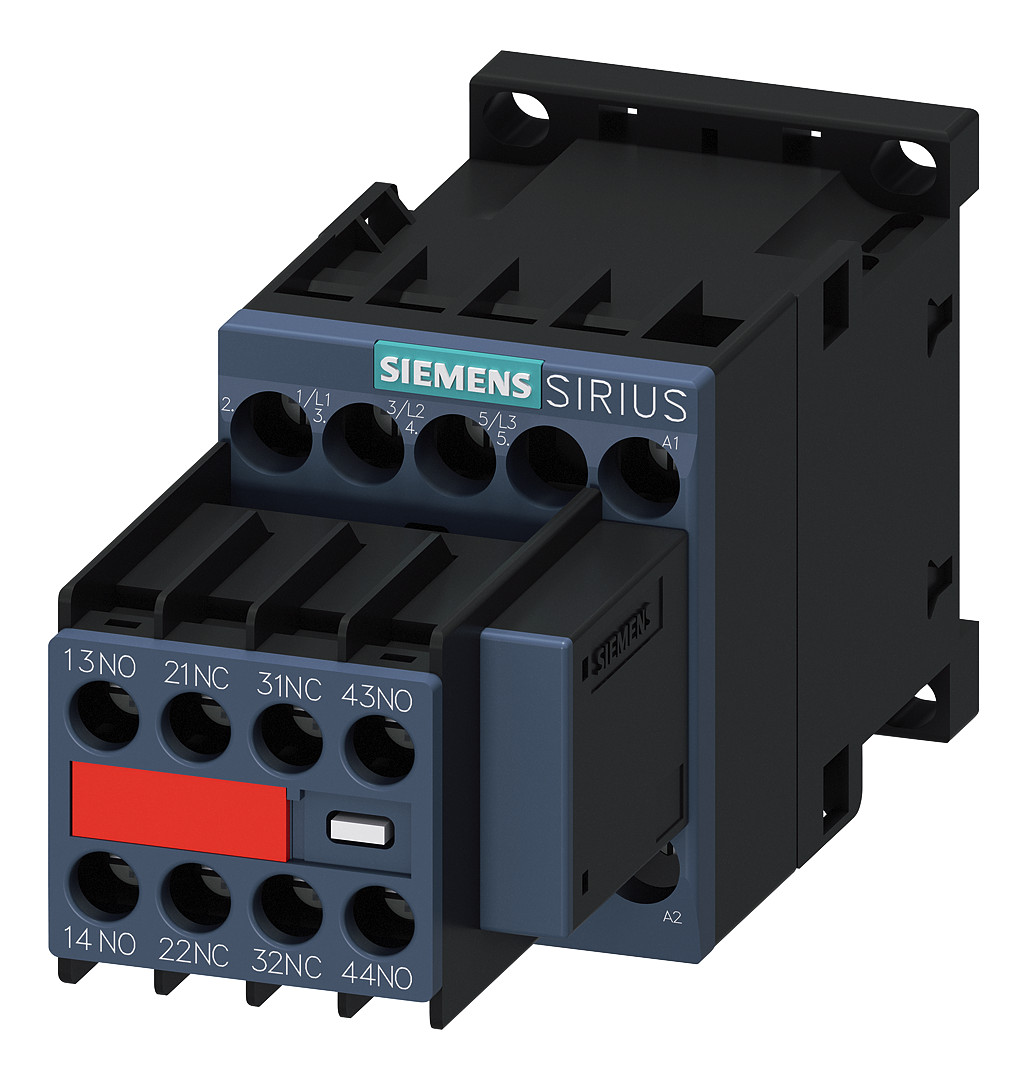 1St. Siemens 3RT2015-1CP04-3MA0 Schütz, AC-3e, 7 A/3 kW/400V, 3-polig, AC 230V, 50/60Hz, 2S+2Ö, Schraubanschluss