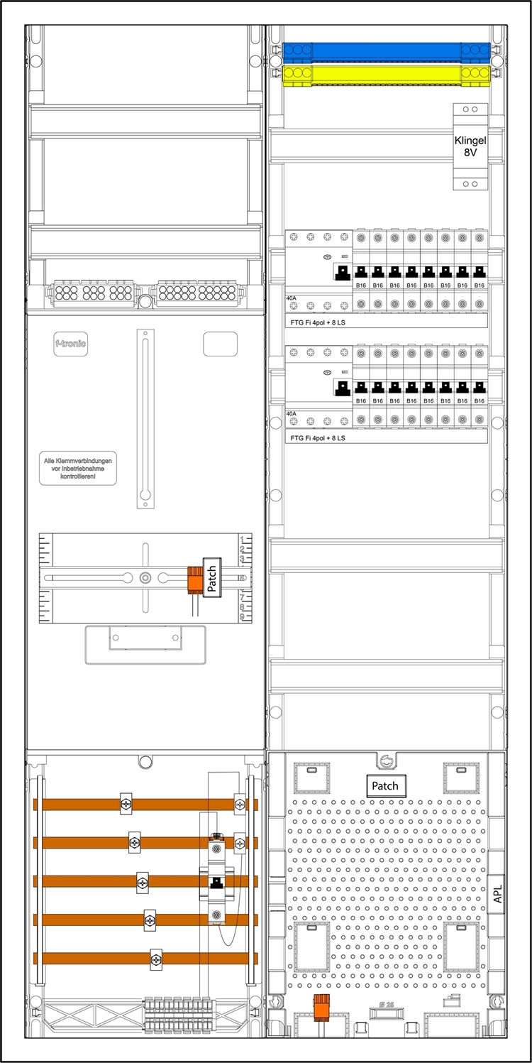 1St. F-Tronic 3HZ721APZB6-2VE 3HZ721APZB6-2VE, 1 ZP, 1 VAPZ inkl. APL, SPVGB6, 2 VE, 1 Klingeltrafo, 2 PPV, 1 PL100 7190135