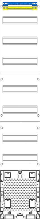 1St. F-Tronic V19APZ Verteilerfeld 1-feldrig, 7r, H=1350mm, inkl. APZ, V19APZ 7120317...