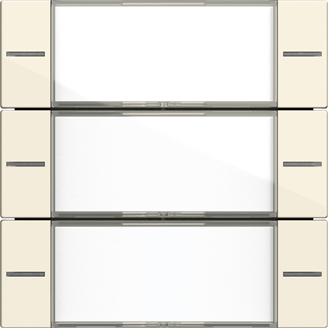 1St. Gira 577301 Wippenset 3fach mit Beschriftungsfeld für Tastsensor, Klar Cremeweiß glänzend