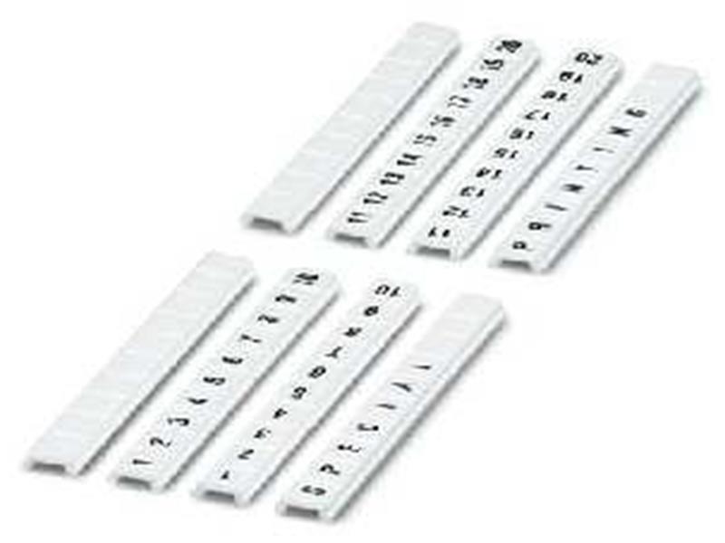 10St. Phoenix ZBF 5,LGS:L1-N,PE Zackband Streifen Weiss beschriftet längs bedruckt: L1 L2 L3 N PE L1 L2 L3 N PE M