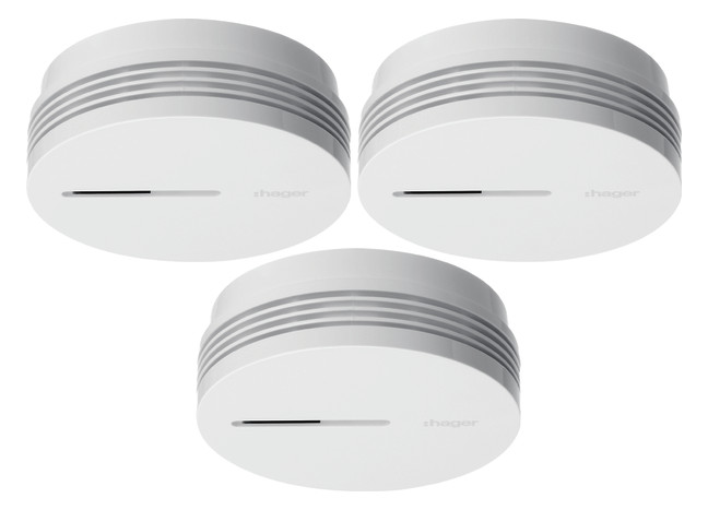 1St. Hager TG600AL-3 Rauchwarnmelderset Stand.Q, 3xTG600AL