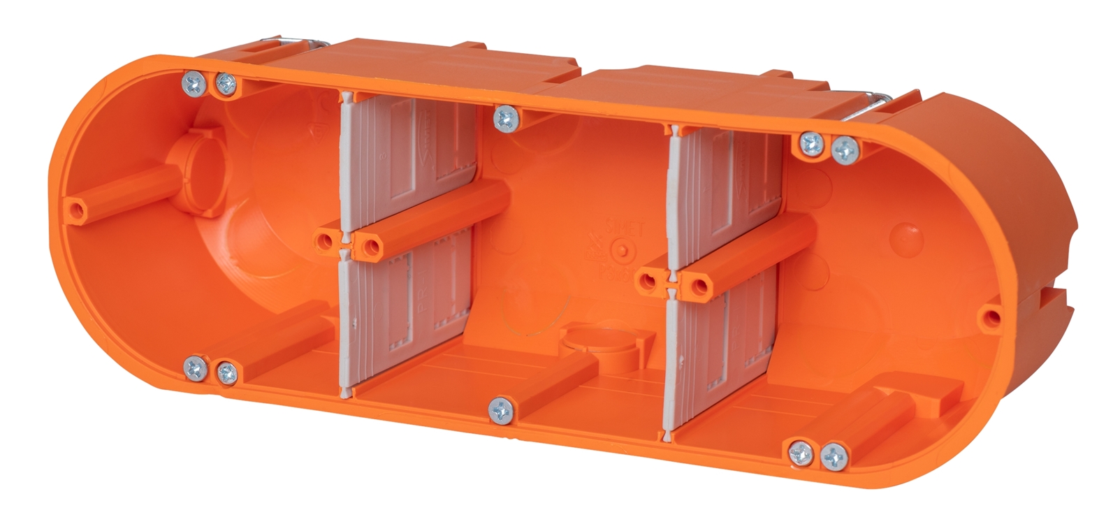 5St. F-Tronic HW30 HW Gerätedose massiv 3-fach, 3x Ø 68mm, t=60mm 7350063