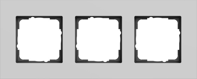 1St. Gira 0213405 Abdeckrahmen 3f Gira Esprit aluminium grau matt