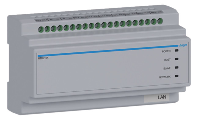 1St. Hager RTD210X 2Draht IP Systemswitch 6-fach IN CAT