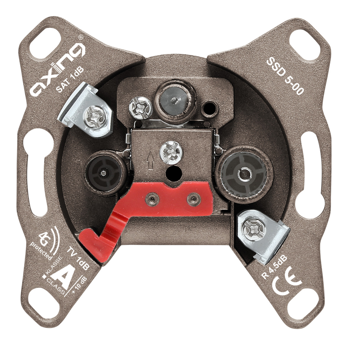 1St. AXING SAT-Antennendose PREMIUM SSD 5-00 5-2200MHz 1,5/4,5dB rückkanalt. 5-65MHz