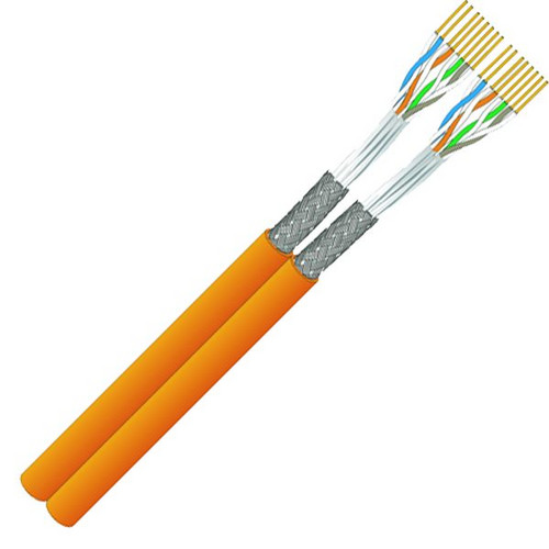 100m DAeTWYLER 7150 2X4P AWG22 S/FT Datenleitung Duplex AWG22 Cat.7A orange