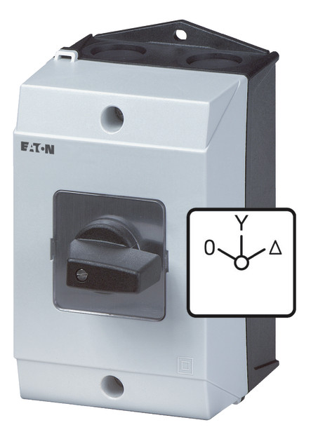 1St. Eaton 207195 T3-4-8410/I2 Stern-Dreieck-Schalter, Kontakte: 8, 32 A, Frontschild: 0-Y-D, 60 °, r