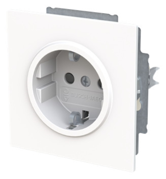 1St. Busch-Jaeger 20 EUCB-44G SCHUKO® Steckdose Safety+ studioweiß Busch-art linear® studioweiß 2CKA002013A5489