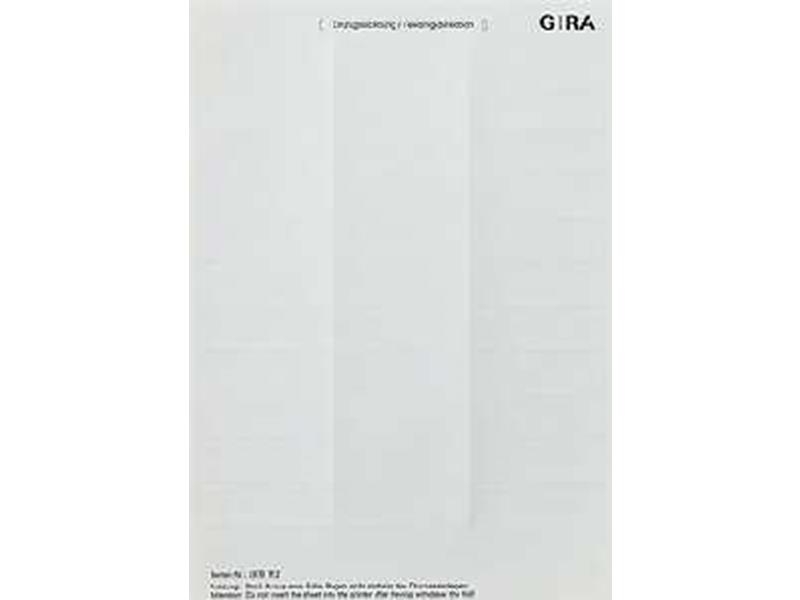 1St. Gira 2873112 Beschriftungsbögen 21,8 x 67 mm Zubehör Reinweiß