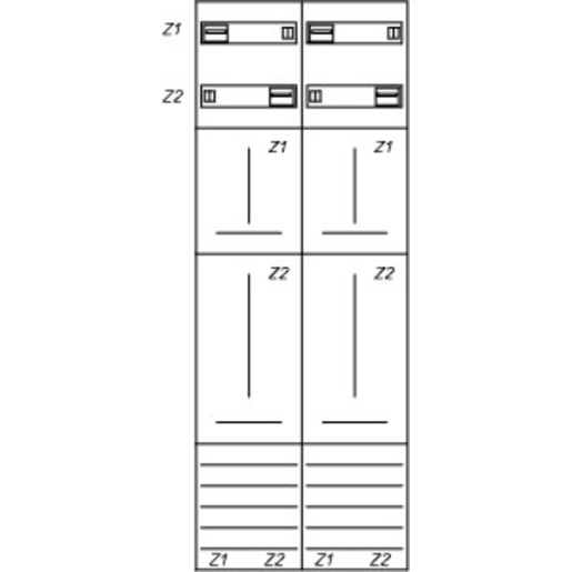 1St. Eaton 229183, ZSD-Z29A0575 Zählerfeld, 2-feldrig, vorbereitet, Version Z29A0575