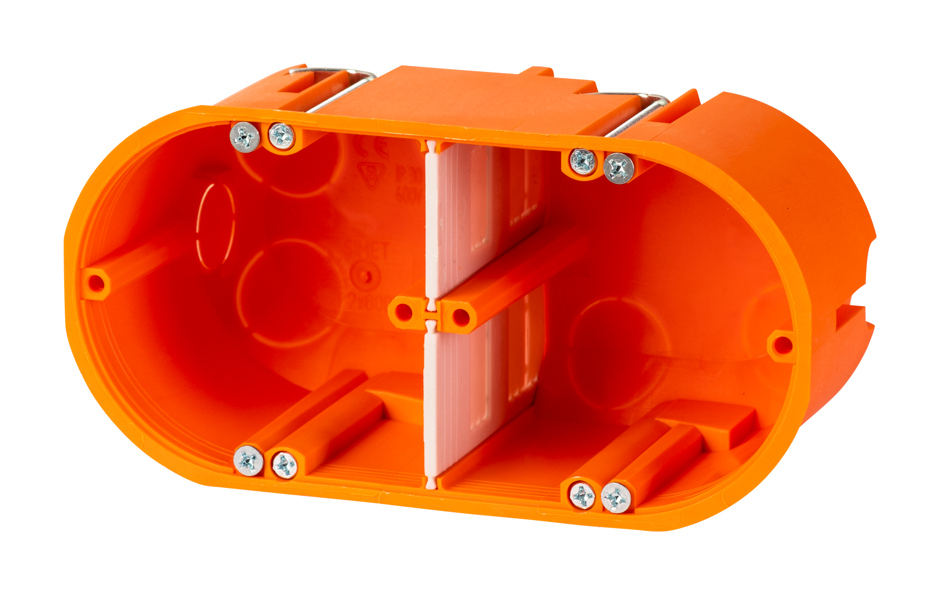 10St. F-Tronic HW20 HW Gerätedose massiv 2-fach, 2x Ø 68mm, t=60mm 7350062