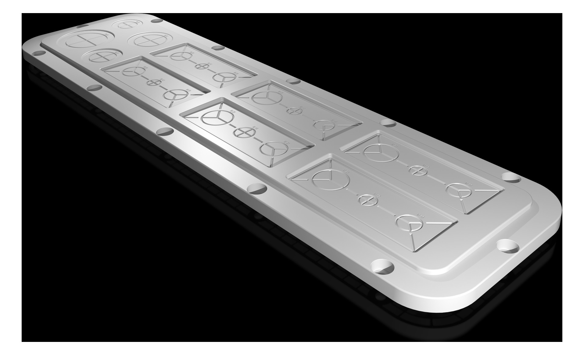1St. Rittal AX 2564.200 Kunststoff-Flanschplatte, modular, metri AX2564200