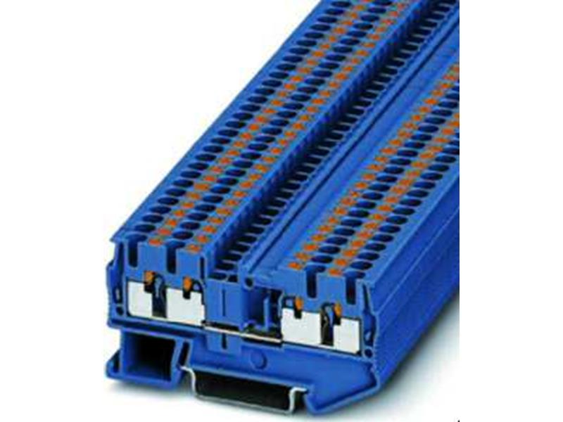 50St. Phoenix PT 2,5-QUATTRO BU Durchgangsklemme 800 V 24 A Push-in-Anschluss Anzahl der Anschlüsse: 4 0,14 mm²