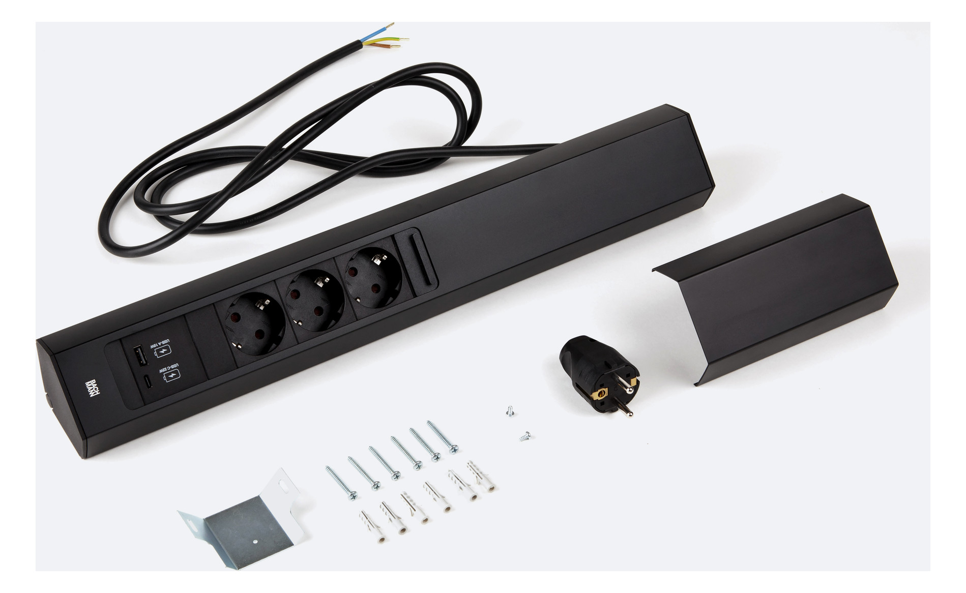 1St. Bachmann 932.106 Casia 2 3-fach USB A/C 22W 2,0m AEH SW