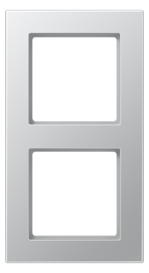 1St. Jung A5582BFAL Rahmen 2fach bruchsicher für waagerechte und senkrechte Kombination A 5582 BF AL