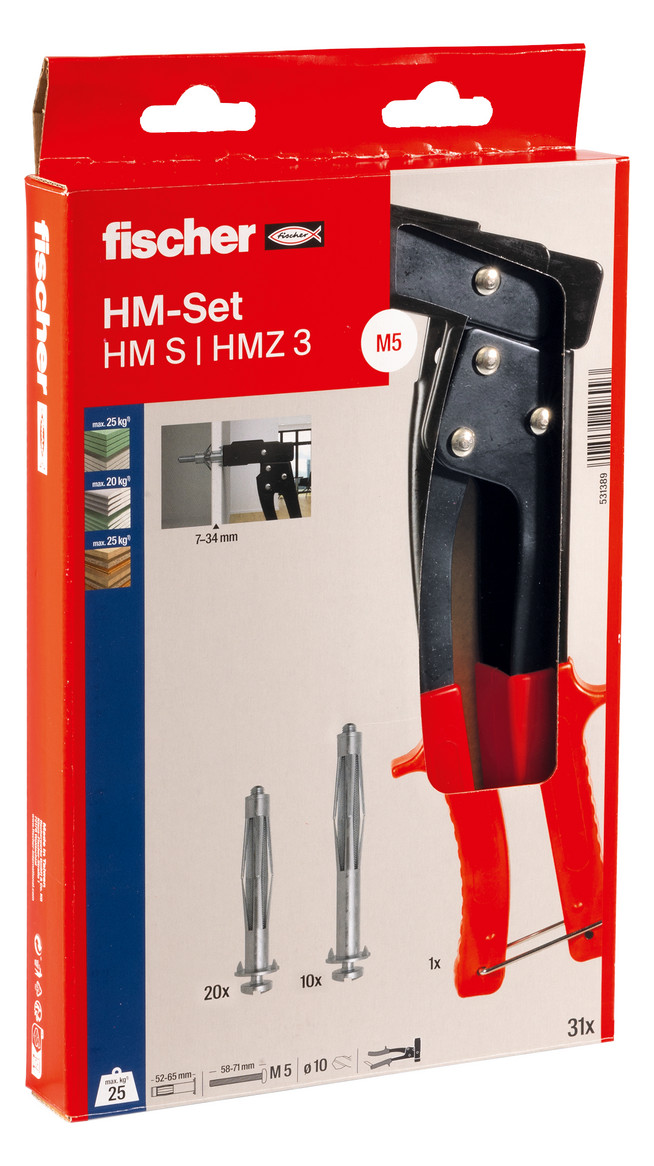 1St. FISCHER HM Z 3 + 30 HM Montage Set Hohlraumbefestigung,Inhalt:1