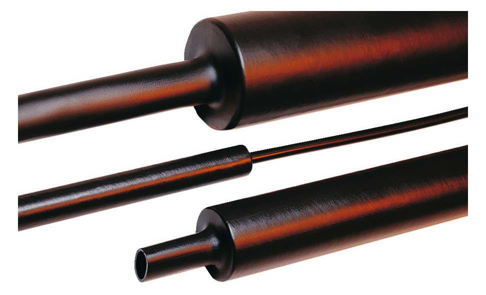 1m Hellermann Tyton 323-20120 Warmschrumpfschlauch 4:1 MA47-12,0/3,0 PO-X schwarz 1m