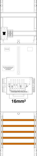 1St. F-Tronic Z1B-16-ZSK-HSP Zählerfeld Z1B-16-ZSK-HSP, 1-feldrig, H=1050mm, 1-3.HZ, 16mm², 1 ZSK-Set, 1 HSP 7141507