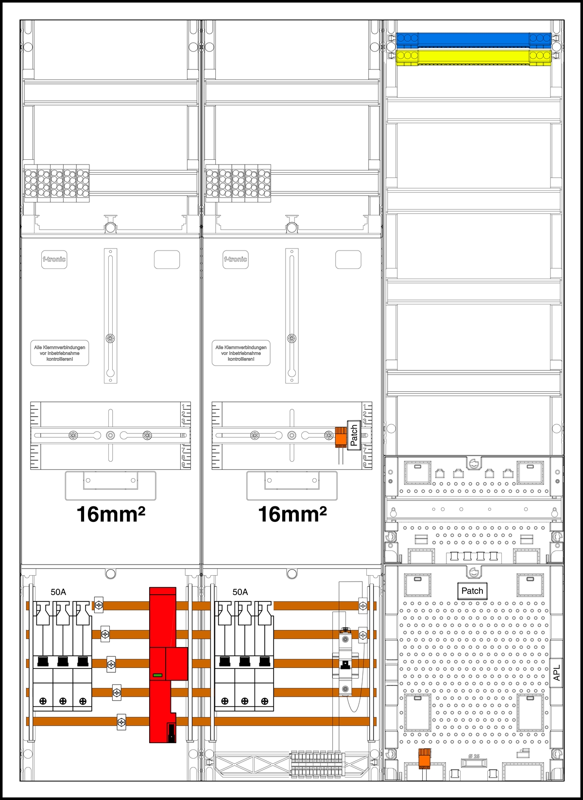 1St. F-Tronic 3HZ732APZRFZ50B6Ü16 3HZ732APZRFZ50B6ÜS-16, 2 ZP, 16mm²,1 VAPZRFZ inkl. APL, SLS50A,ÜSS,SPVGB6,2PPV,1PL150 7190619