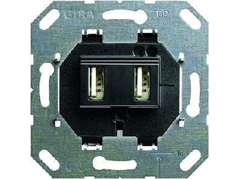 1St. Gira 235900 USB Spannungsvers. 2fach Einsatz