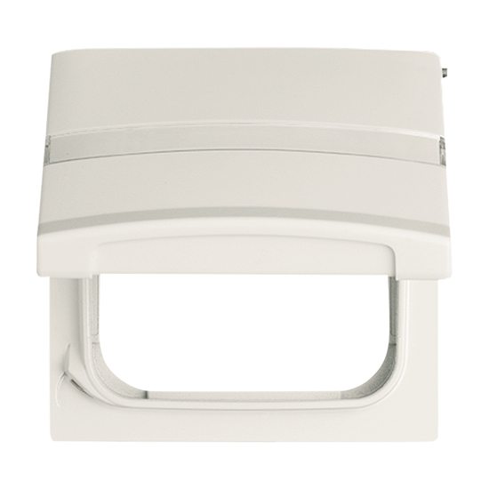 1St. Busch-Jaeger 2118 GKN-34 Zwischenring mit Klappdeckel, mit Beschriftungsfeld Allwetter 44 (IP 44) alpinweiß