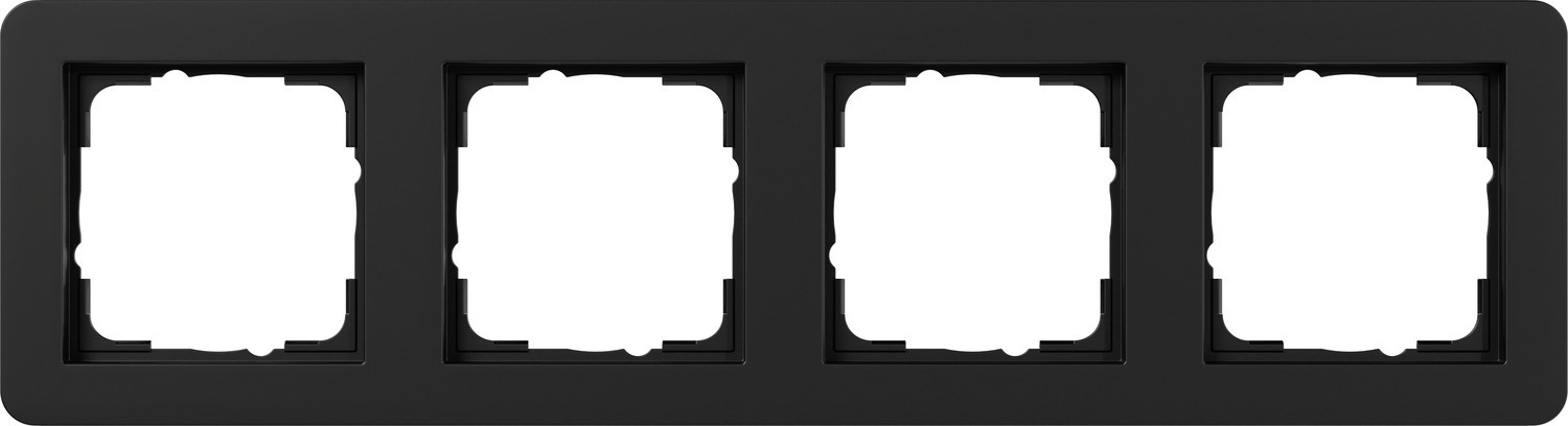 1St. Gira 0214153 Abdeckrahmen 4f Gira E1 Schwarz m