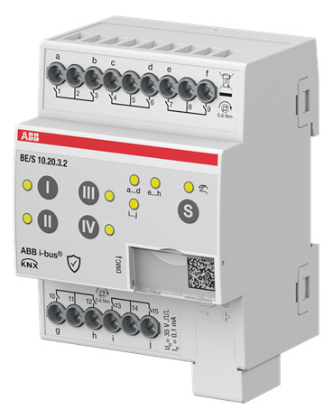 1St. ABB BE/S10.20.3.2 Binäreingang, 10fach