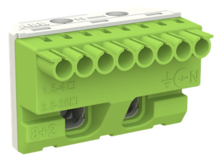 1St. Striebel & John ZK82G PE-Klemmenblock 8x4+2x25qmm Quick-Steckklemme 2CPX062758R9999