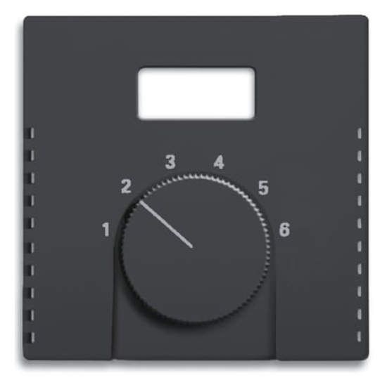 10St. Busch-Jaeger 1794 TA-885 Zentralscheibe, für Raumtemperaturregler carat schwarz matt